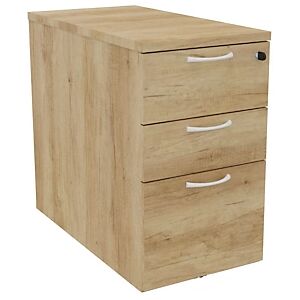 JPG Caisson hauteur bureau melamine NF Environnement H.72  x P.80 cm - Chene Nebraska