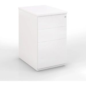 JPG Caisson hauteur bureau metal NF Environnement Blanc top Blanc H.72 x L. 42 x P. 60 cm