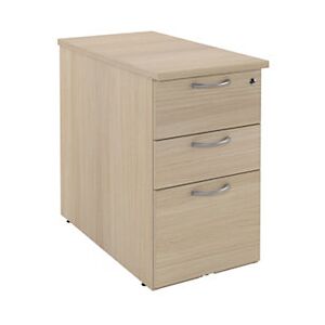 JPG Caisson melamine NF Environnement hauteur bureau Chene - H.72 x L. 42 x P. 60 cm