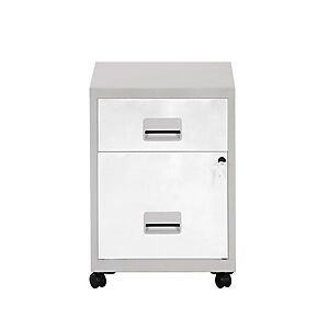 JPG Caisson mobile Pratic - 2 tiroirs - Aluminium - Tiroirs Blanc