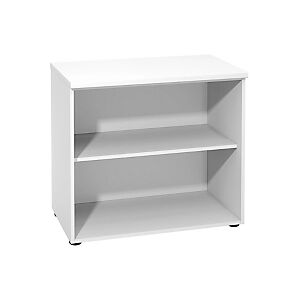 JPG Meuble bas NF Environnement sans portes - H.72 x L. 80 x P. 48 cm - Blanc