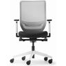 Dauphin Fauteuil de bureau ergonomique To-sync, assise en tissu Noir, dossier résille Blanc