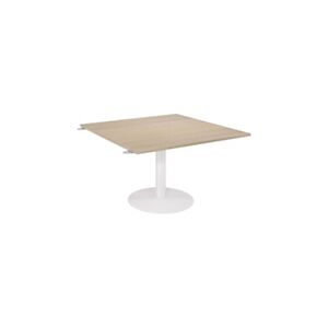 JPG Table d'Extension pied tulipe Blanc 124,5 x 120 cm