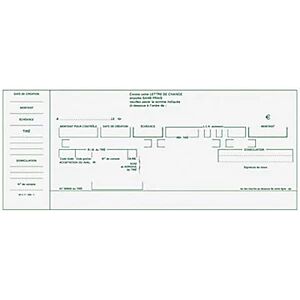 Exacompta Carnet à souche Traites Normalisées NF K 11030 - Format horizontal 10,1 x 21 cm - 50 feuilles - Publicité