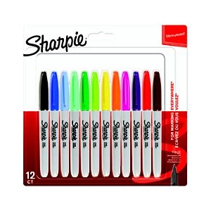 Sharpie Fine Marqueur permanent pointe ogive 0,9 mm - 12