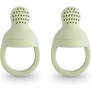 Mushie Lot de 2 sucettes grignoteuses en silicone Sage - Publicité