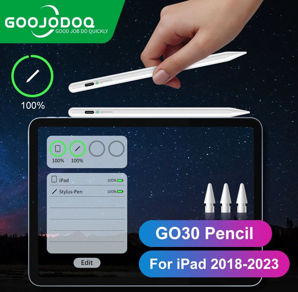 GOOJODOQ-Stylet Bluetooth DOQ pour Apple Pays l 1  2  iPad Pays l  Pro 11  12  9  Air 4  Air 5