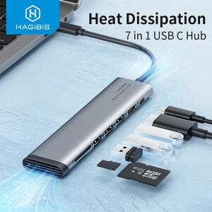 Hagibis USB C Hub Type C vers HDMI-compatible Multi USB 3.0 2.0 adaptateur PD Dock SD/Micro SD