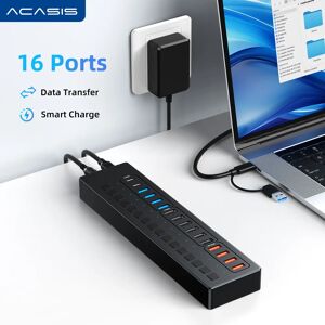 Acasis-airies USB Type-C a charge rapide  repartiteur USB 11/16 ports  station multi-ports pour