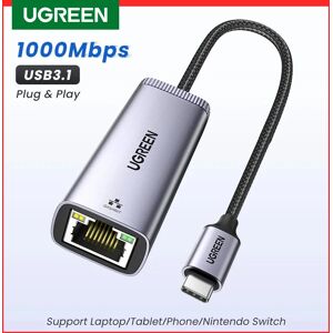 UGREEN ? adaptateur Ethernet USB type-c 1000/100Mbps  carte reseau RJ45  Thunderbolt 3  pour