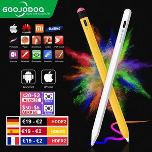 GOOJODOQ Stylet pour tablette Android IOS  crayon tactile pour iPad  Apple 1 2  pour téléphone Samsung Xiaomi