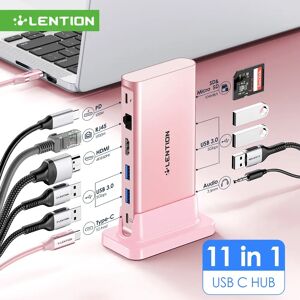 LENTION-Station d'accueil HUB USB C  4K HDMI 60Hz PD 100W VGA USB 3.0 2.0 VopeC pour MacPlePro Air