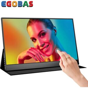 EGOBAS Écran tactile HDR IPS Portable de 15.6 pouces  1080 px  avec port usb  HDMI  pour Smartphone