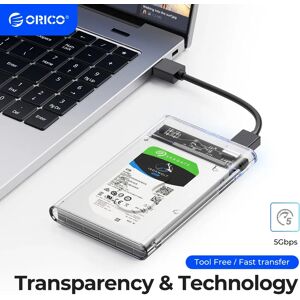 ORICO-Boîtier transparent pour disque dur externe SATA vers USB 3.0  2.5 pouces  compatible UASP