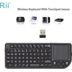 Rii Mini X1 Wireless Mini avec pavé tactile compatible avec Smart TV  TV Box  Tablette  Smartphone