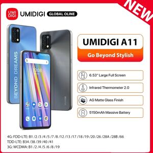 UMIDIGI Uacity-Smartphone IGI A11 Android 11 Global Version  64 Go  128 Go  Helio G25  6.53 HD +  triple