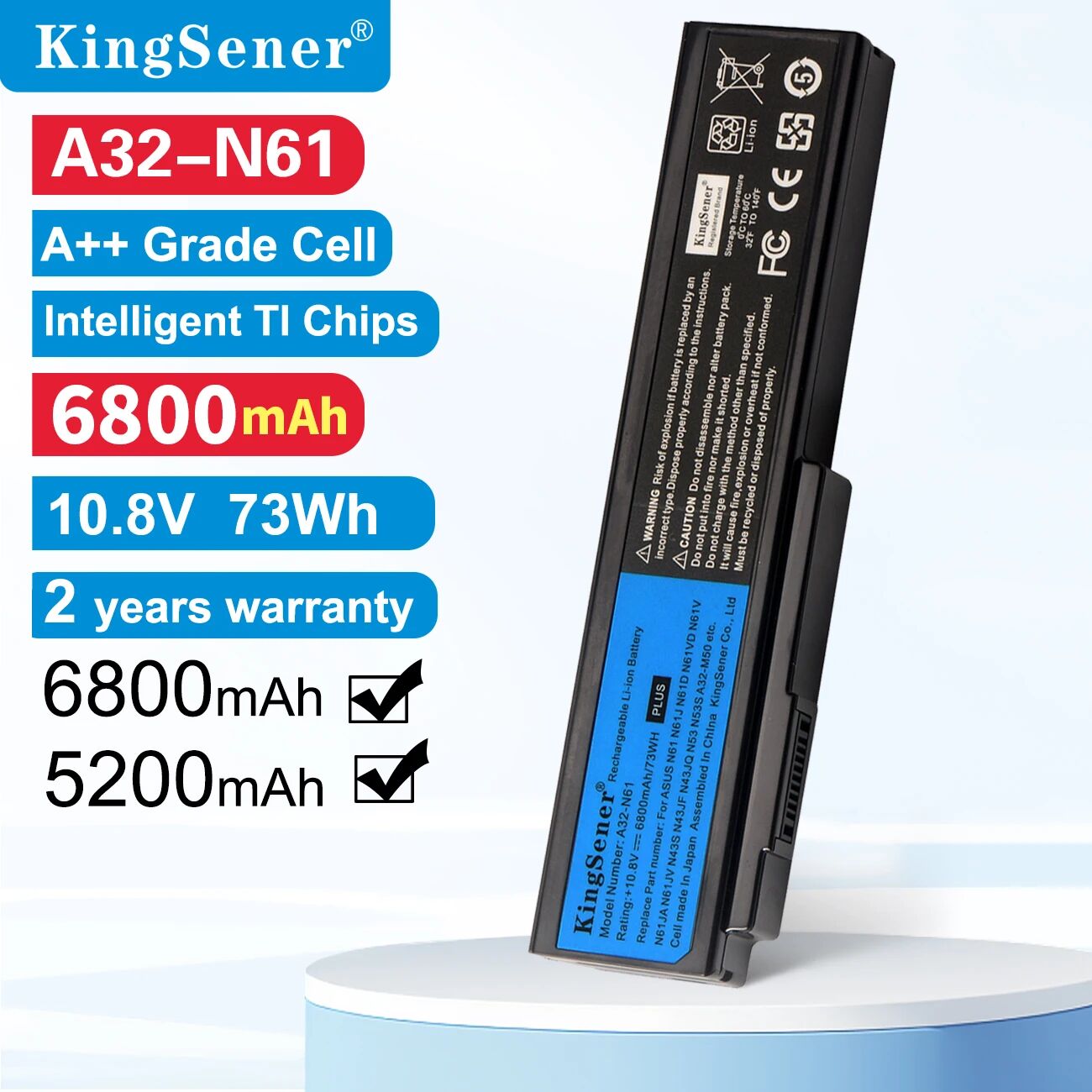 KingSener ? batterie d'ordinateur portable A32-N61  pour ASUS N61 N61J N61D N61V N61VG N61JA N61JV