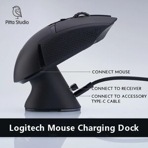 womier Station de charge Logitech Mouse Pitta Studio  Base de batterie externe en plastique pour G403 502