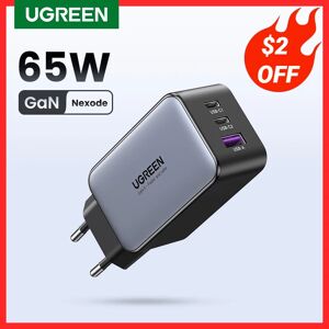 UGREEN – chargeur GaN 65W USB type-c PD 4.0/3.0  Charge rapide pour ordinateur portable  compatible