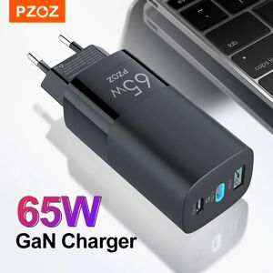 PZOZ – chargeur GaN 65W Quick Charge 4.0 3.0 Type C PD USB Quick Charge USB-C pour Switch MacBook