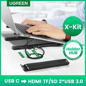 Ugreen – Station d'accueil HUB USB C  4K  HDMI  TF  SD  2 Ports USB 3.0  support pour ordinateur