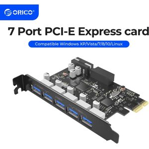 ORICO Smile Speed-Carte Express PCI-E avec 7 ports USB 3.0  connecteur d'alimentation SATA à 15