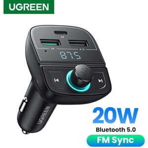 UGREEN a chargeur de voiture rapide 4.0  transmetteur FM  Bluetooth  Kit de voiture  lecteur Audio