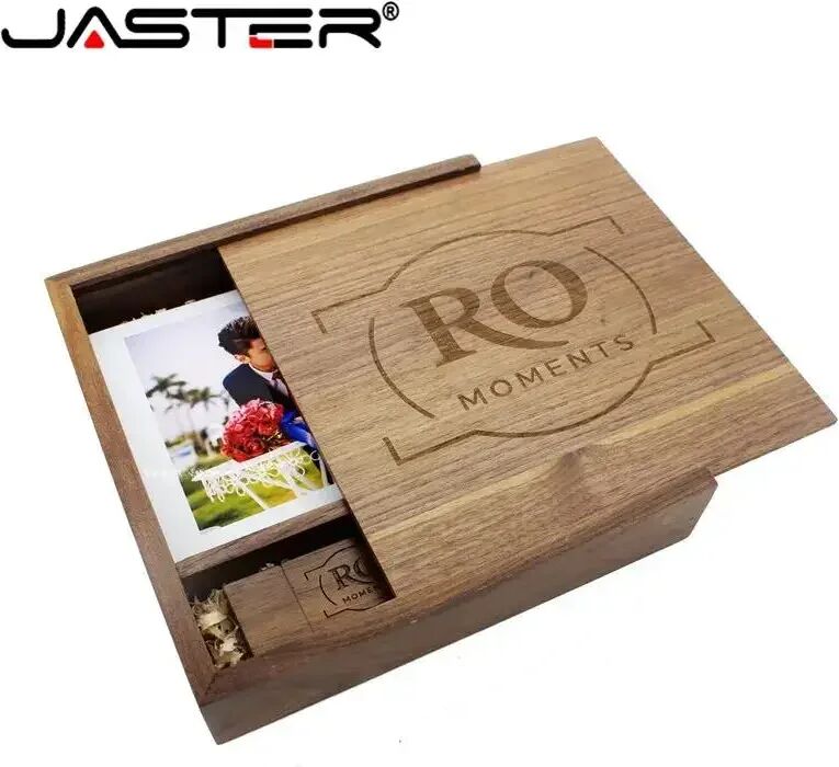 JASTER ? Clé USB et album photo en bois personnalisable gratuitement  8/16/32/64 Go  idéal pour