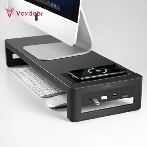 VAYDEER – Support de moniteur en acier pour ordinateur portable  moyeu USB 3.0  transfert de données