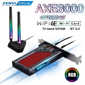 Fenvi FV-AXE3000 Wi-Fi 6E AX210 Bluetooth 5.3 sans fil 5374Mbps 2.4G/5GHz/6G WiFi 802.11 mankind/AC