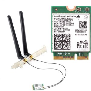 fenvi Adaptateur sans fil double bande 2.4Gbps  carte réseau  Bluetooth 802  wi-fi 6  pour Intel AX201