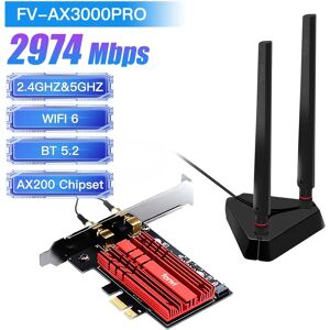 fenvi Adaptateur WiFi PCIE WiFi AX200  carte réseau sans fil  Bluetooth 5.2  3000Mbps  bande touristique