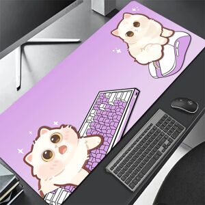 Achotop Tapis de souris en polymère rose Kawaii Cat  original  grand  mignon  bureau  bureau  média