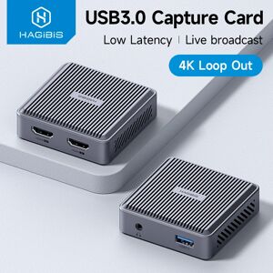 Hagibis-Carte de capture vidéo compatible HDMI  sortie en boucle pour jeu  streaming statique en