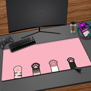 Achotop Grand tapis de souris Anime Kawaii  rose  mignon  patte de chat  accessoires de jeu  clavier
