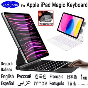 eAmpang Clavier retro4.2 magique pour iPad  etui pour iPad 10 10th Pro 11 12.9 2022 2021 2020 Air 4 5 10.9