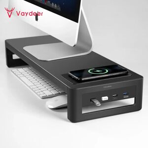 VAYDEER ? Support de moniteur en acier pour ordinateur portable  moyeu USB 3.0  transfert de donnees