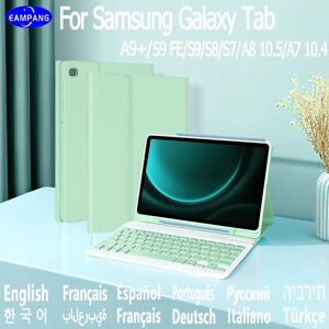 eAmpang Étui clavier pour Samsung Galaxy Tab  A9 Plus  A7  10.4  A8  10.5  Dock Lite  S7  S8  11  S9 FE