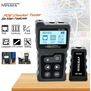 NOYAFA NF-488 LCD réseau PoE vérificateur sur l'Ethernet cat5 cat6 Lan câble testeur boucle Test