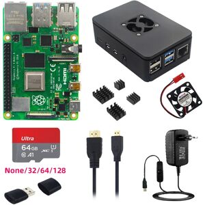 SHCHV Raspberry Pi 4 modele B 8G 4G 2G 1 Go de RAM  boîtier + ventilateur + dissipateurs de chaleur +