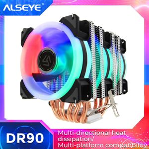 ALSEYE a refroidisseur de processeur DR-90  6 caloducs  avec ventilateur CPU RGB 4pin  haute