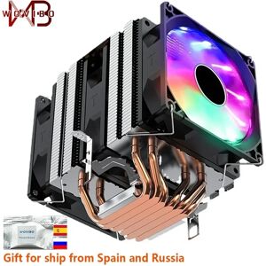 Wovibo CPU Refroidisseur Silencieux RVB 6 Heatpipes Ventilateur PWM 4PIN Pour Intel 1150 1151 1155 1156