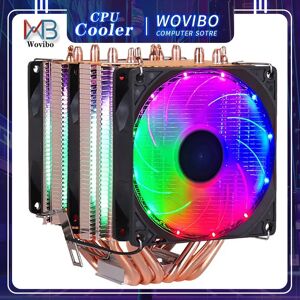 Wovibo Refroidisseur de processeur RVB pour Intel LGA  6 caloducs  PWM silencieux  4 broches  150W  1150