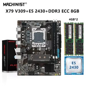 MACHINIST-Kit de carte mère X79 avec processeur CPU Xeon E5 1356  ensemble LGA 2430  8 Go  2x4 Go