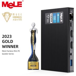 MeLE-Mini PC Ultra Mince  Intel Celeron J4125  8 Go  256 Go  Windows 11 Pro  Ordinateur de Bureau