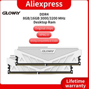 Gloway – RAM DDR4 série G1 pour PC de bureau  2x8 go  3000/3200MHZ  DIMM  avec dissipateur