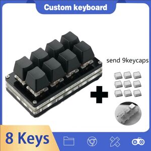 CUJMH Mini clavier Portable a 8 touches  bricolage  raccourci clavier fonction clavier clavier