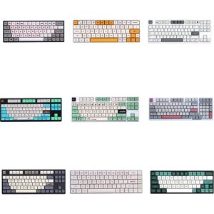 Kelowna Capuchons de touches de theme miel et lait  PBT Dye Subbed  equation  japonais  minimaliste  blanc