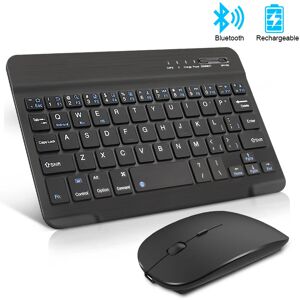 iMice Mini clavier et souris sans fil  Bluetooth  Rechargeable  espagnol  russe  pour PC  tablette