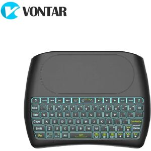 VONTAR – Mini clavier sans fil rétro-éclairé BT D8  2.4 ghz  anglais  russe  pavé tactile  Air